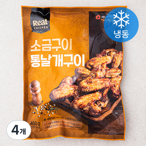 마니커에프앤지 소금구이 통날개구이 (냉동), 400g, 4개