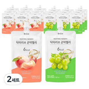 닥터리브 곤약젤리 스위트 머스캣 150ml x 10p + 스위트 피치 150ml x 10p, 3L, 2세트