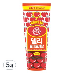 오뚜기 델리 토마토 케찹, 800g, 5개