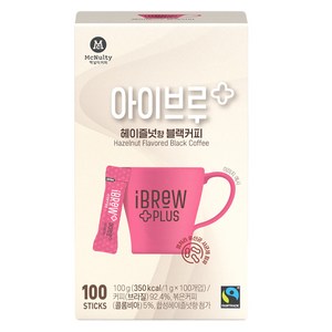 아이브루 플러스 공정무역 헤이즐넛 블랙커피, 100g, 100개입, 1개