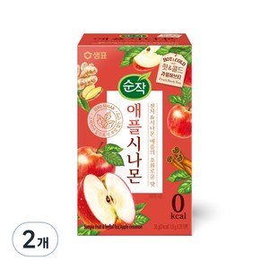 순작 애플시나몬 핫&콜드 과일허브티, 1.8g, 20개입, 2개