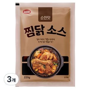 삼화식품 순한맛 찜닭 소스, 220g, 3개