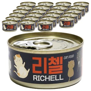 테비토퍼 고양이 리첼 캔, 참치, 80g, 24개
