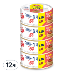 오뚜기 가벼운 참치 고추, 100g, 12개