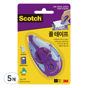 스카치 풀 테이프 8.4mm x 8m, 투명, 5개