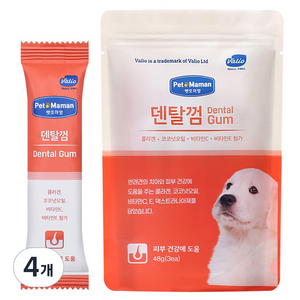 펫또마망 강아지 피부 케어 덴탈껌 3P, 혼합맛, 48g, 4개