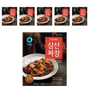 청정원 삼선짜장, 180g, 6개