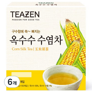 티젠 구수한 맛에 쏙빠지는 옥수수수염차, 1.5g, 100개입, 6개