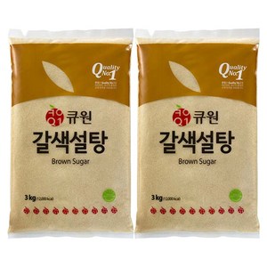 큐원 갈색설탕, 3kg, 2개