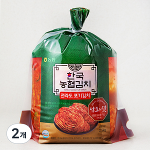 한국농협김치 전라도 포기김치, 2.5kg, 2개