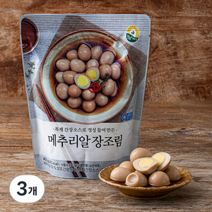 풍요한아침 메추리알 장조림, 400g, 3개