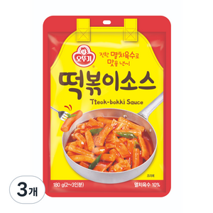 오뚜기 진한 멸치육수로 맛을 낸 떡볶이소스, 180g, 3개