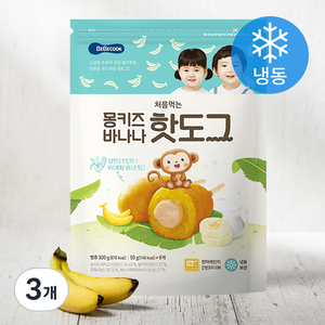 베베쿡 처음먹는 몽키즈바나나 핫도그 6개입 (냉동), 300g, 3개