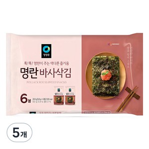 청정원 명란맛 바사삭김, 22.8g, 5개