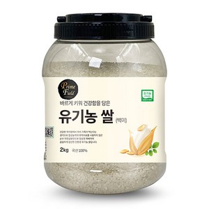 Prime Field 2024년산 햅쌀 유기농 쌀 백미, 상등급, 2kg, 1개