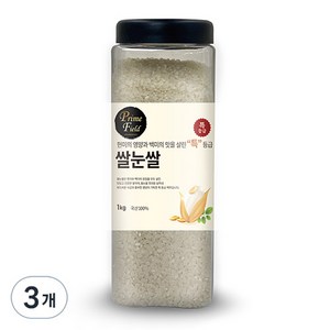 Pime Field 2024년산 햅쌀 쌀눈쌀 백미, 특, 1kg, 3개