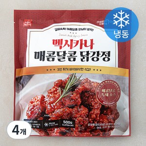 멕시카나 매콤달콤 닭강정 (냉동), 500g, 4개