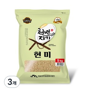 천년지기 현미, 5kg, 3개