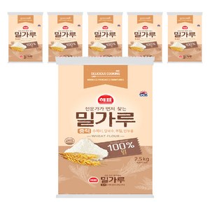 해표 중력 밀가루, 2.5kg, 6개