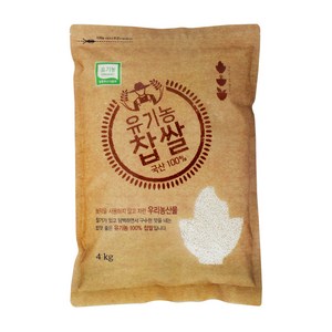 청그루 유기농 찹쌀, 4kg, 1개