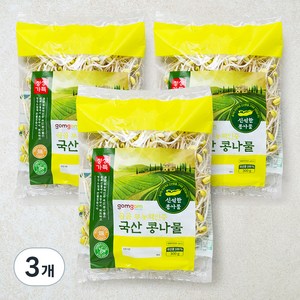 곰곰 무농약인증 국산 콩나물, 300g, 3개