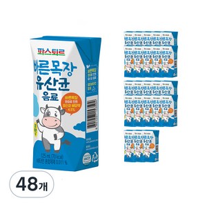 파스퇴르 바른목장 유산균 음료, 125ml, 48개