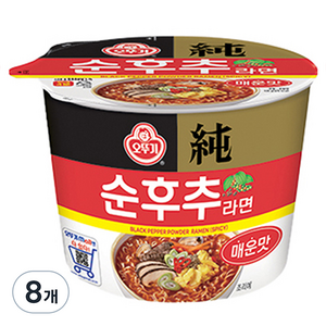 오뚜기 순후추 라면 매운맛 105g, 8개