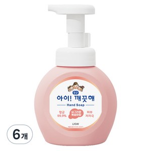 아이깨끗해 핸드워시 모이스처 복숭아, 250ml, 6개