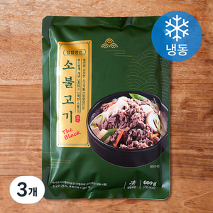 집밥장인 소불고기 더블랙 (냉동), 600g, 3개