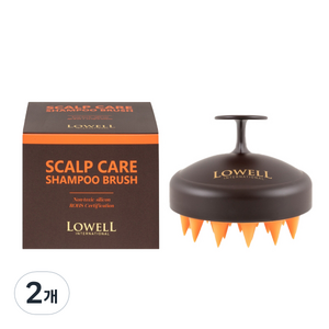 LOWELL 도노 스칼프 케어 샴푸 두피 마사지 브러쉬, 혼합색상, 2개