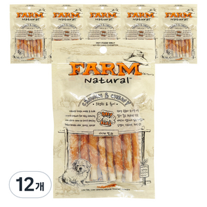 FARM 네츄럴 크런치앤츄이 사시미 껌 8p, 혼합맛(소가죽/닭고기), 60g, 12개