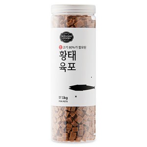 원더푸드 강아지 고기가득 담은 육포, 1kg, 1개, 황태