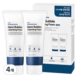 닥터방기원 나노 버블 클렌징폼, 200ml, 4개