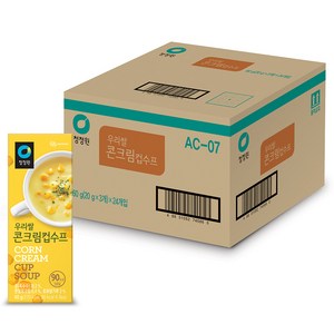 청정원 우리쌀 콘크림 컵수프, 60g, 24개