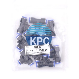 KPC 에어호스 유공압공구 원터치휘팅 PUT 0800, 10개