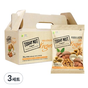 투데이넛 너트한줌 요거트 견과 선물세트, 600g, 3개