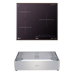 LG 디오스 인덕션 빌트인 3구 전기레인지 미라듀어 글라스 본품 + 프리스탠딩 자재 15cm 방문설치, BEI3MQOA