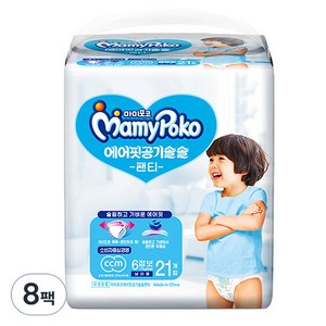 마미포코 에어핏팬티 남아용, 6단계, 168매