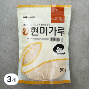 대구농산 국내산 생 현미가루, 500g, 3개