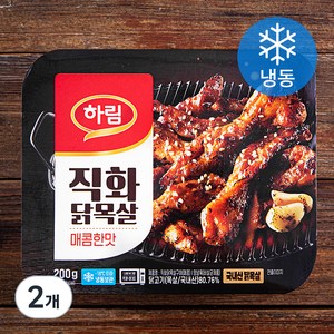 하림 직화 닭목살 구이 매콤한맛 (냉동), 200g, 2개