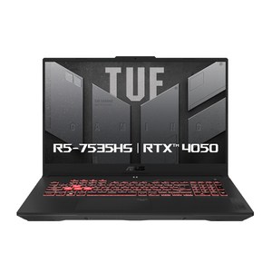 에이수스 2024 TUF A17 17.3 라이젠5 지포스 RTX 4050, Mecha Gay, 512GB, 16GB, Fee DOS, FA707NU-HX063