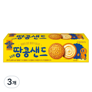 크라운 고소한 땅콩샌드, 93g, 3개