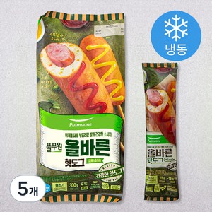 풀무원 올바른 핫도그 4개입 (냉동), 300g, 5개