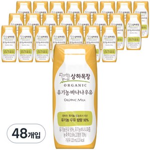 상하목장 유기농 멸균 바나나우유, 125ml, 48개