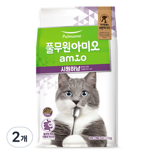 풀무원아미오 전연령 시원하냥 고양이 건식사료, 1.5kg, 2개, 닭