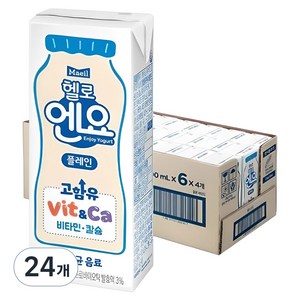 엔요 유산균음료 플레인, 200ml, 24개