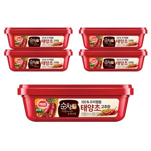 순창궁 100% 우리햅쌀 태양초 고추장, 170g, 5개