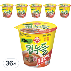 오뚜기 컵누들 매콤한맛 37.8g, 36개