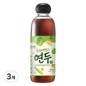 샘표 요리에센스 연두 순 대용량, 830ml, 3개