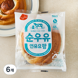 삼립 순우유 연유요팡, 80g, 6개